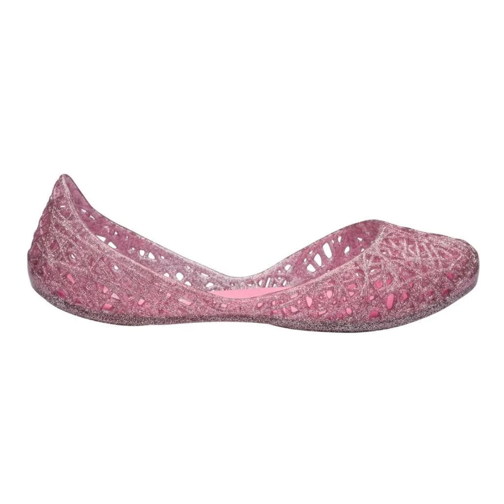 Casual Stylish Winter Shoes Pink Campana Zig Zag Flats
