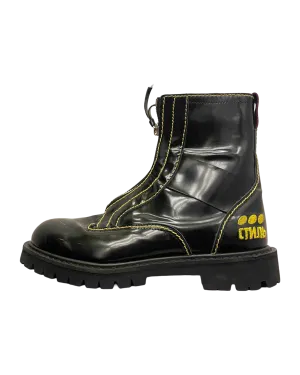 Outfits To Wear With Boots Size 39 | Heron Preston Patent Leather Boots