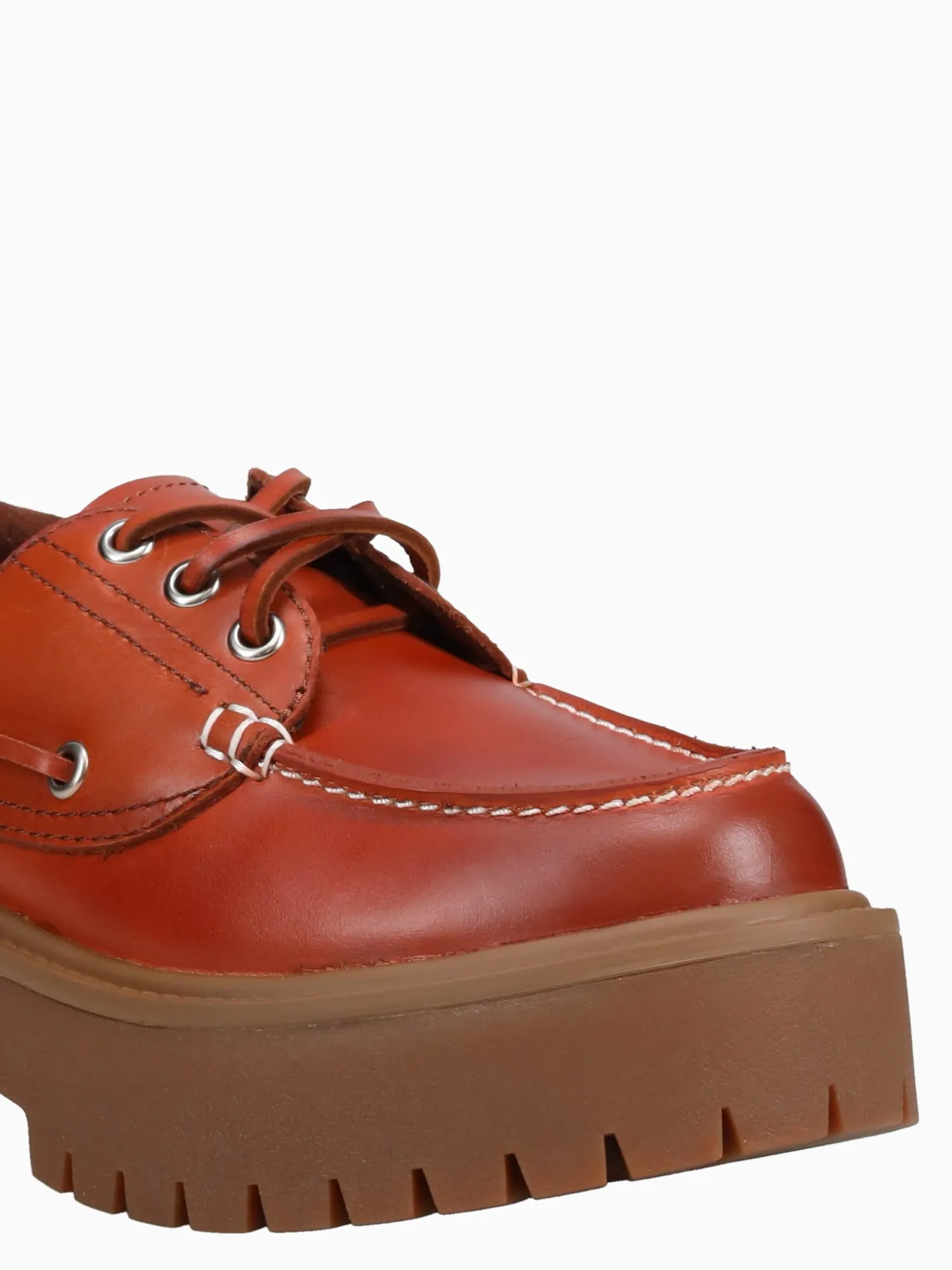 Tights With Loafers Crushed T Tan Leather