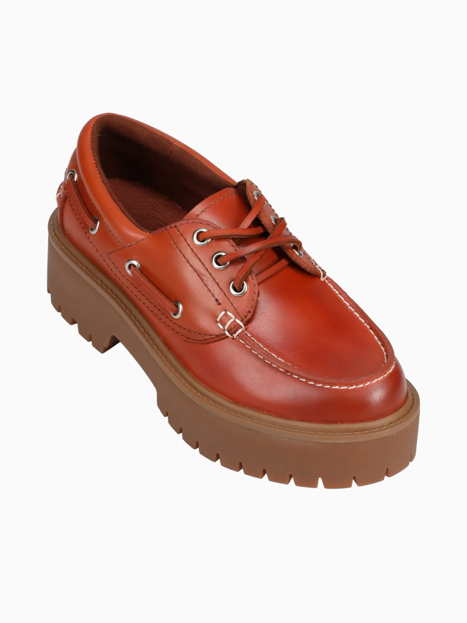 Crushed T Tan Leather Leather Loafers Sale