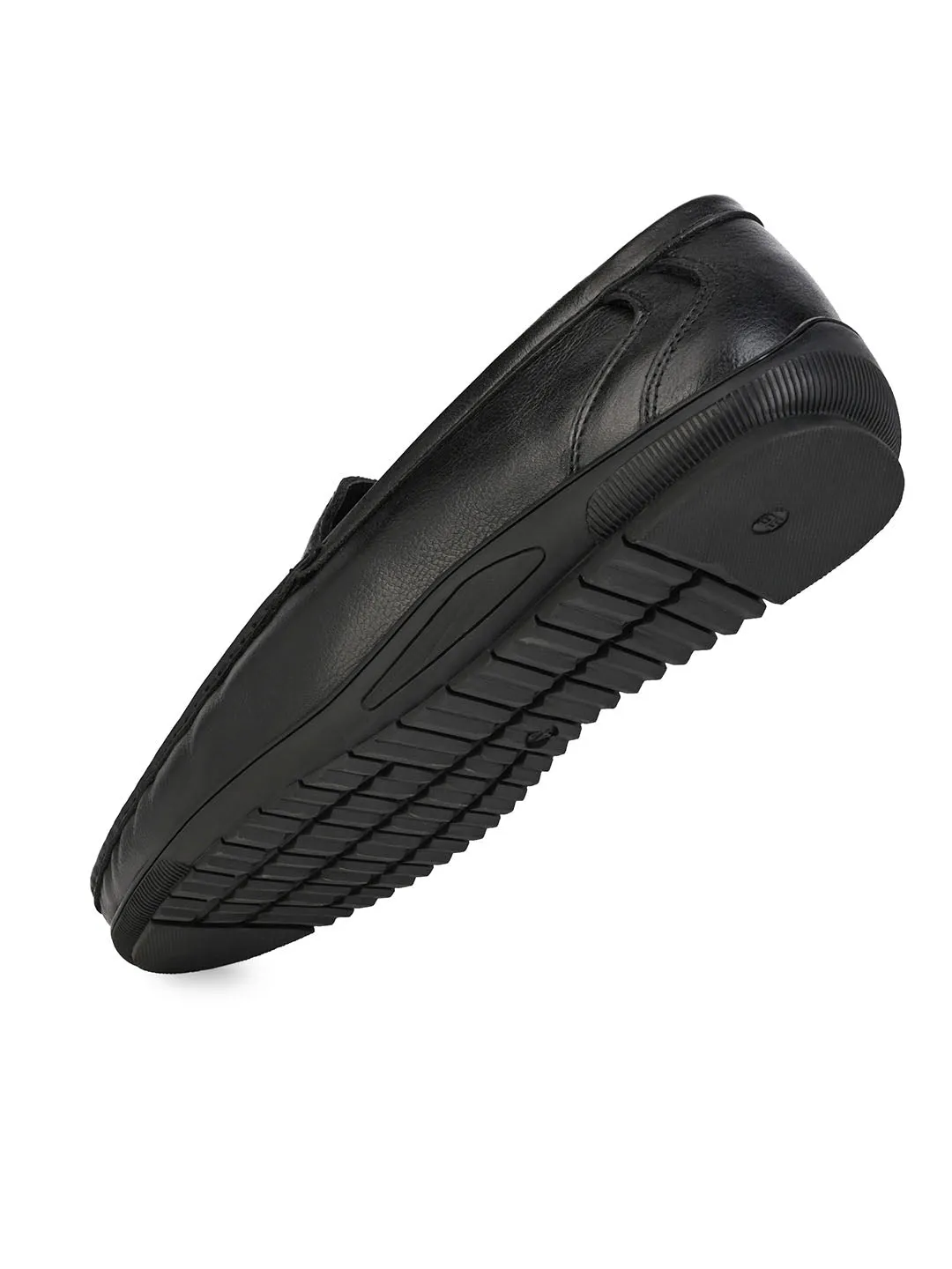 Alberto Torresi Genuine Leather Filter Series Rubber Sole With Padded Comfort Plain Loafers Wedge Penny Loafers