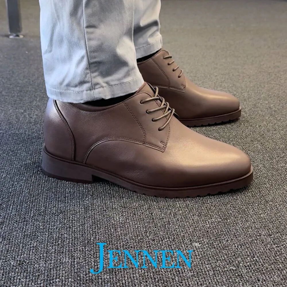 Mr. Orwell 10cm | 4 inches Brown Leather Elevator Dress Shoes for Men Dress Shoes Sale Clearance