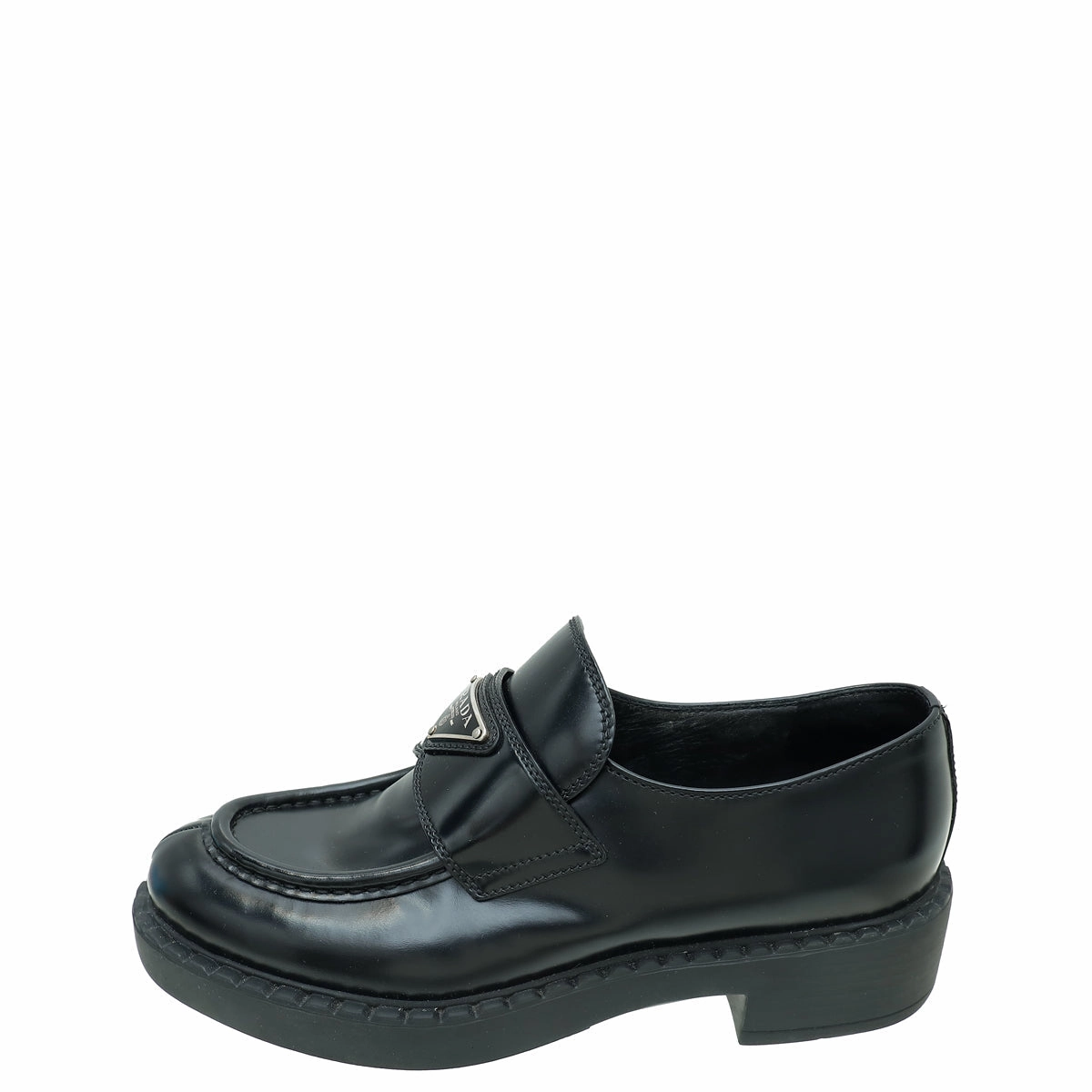 Prada Chocolate Brushed Loafers 37 Ny Loafers