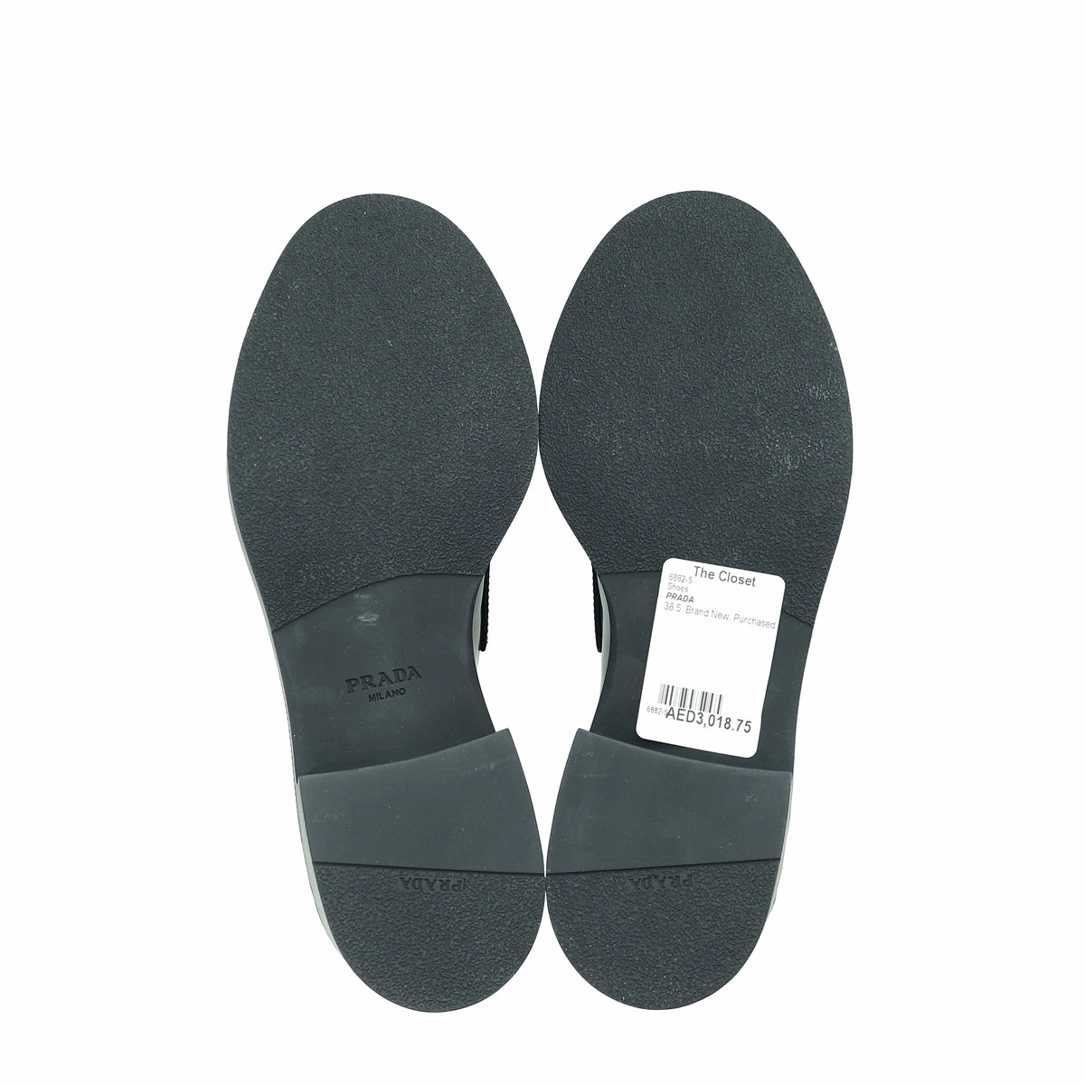 Metallic Silver Loafers Prada Chocolate Brushed Loafers 38.5