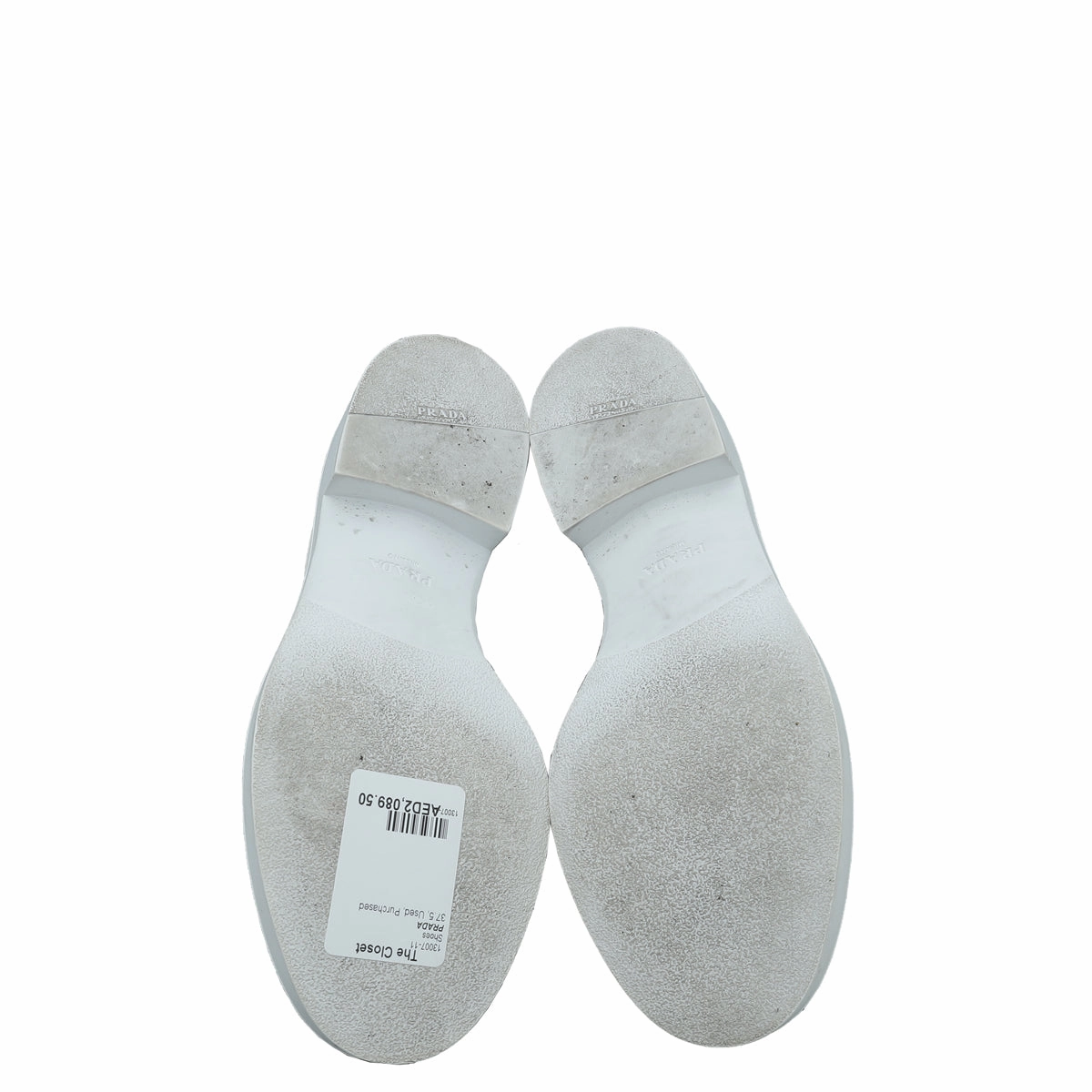 Kurt Geiger Loafers Prada White Brushed Loafers 37.5