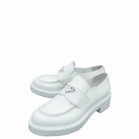 Prada White Brushed Loafers 37.5 Windsor Smith Loafers