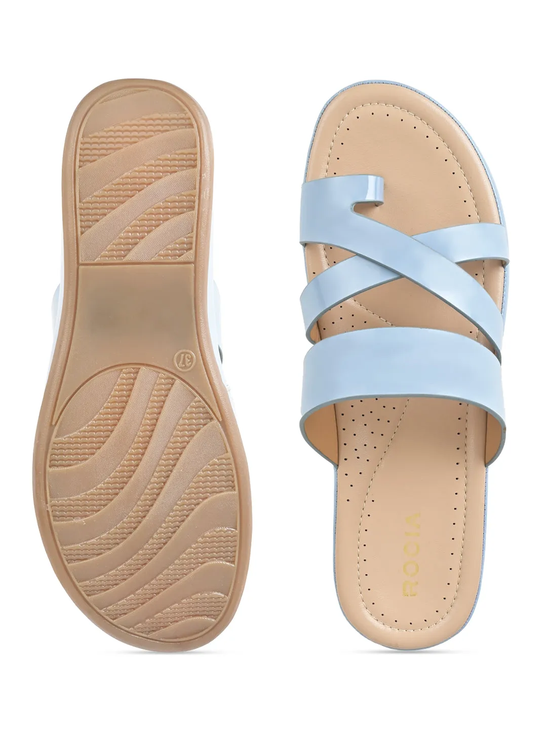 Slip On Shoes Flats Rocia By Regal Blue Women Comfort Patent Flats