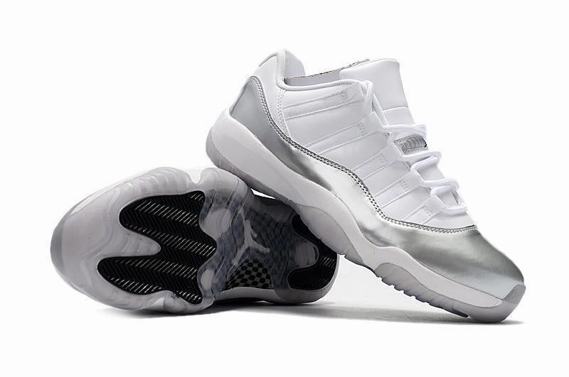 Nike Air Jordan 11 Retro Low White Metallic Silver Basketball Men Best Basketball Shoes For Short Players