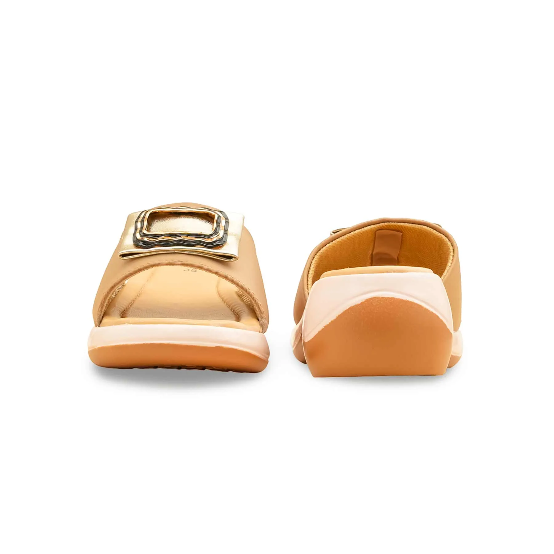 Stingray Slides Beige Formal Slipper For Ladies PU0597