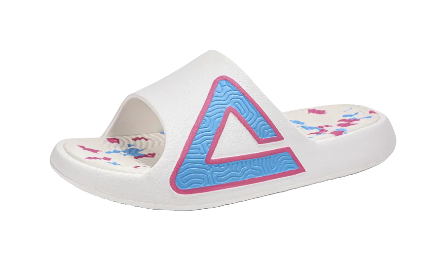 Fuzzy Slippers Porn PEAK Tai Ji1.0 Abrasion Resistant Cushioning Slide Slippers Men's White Pink Blue