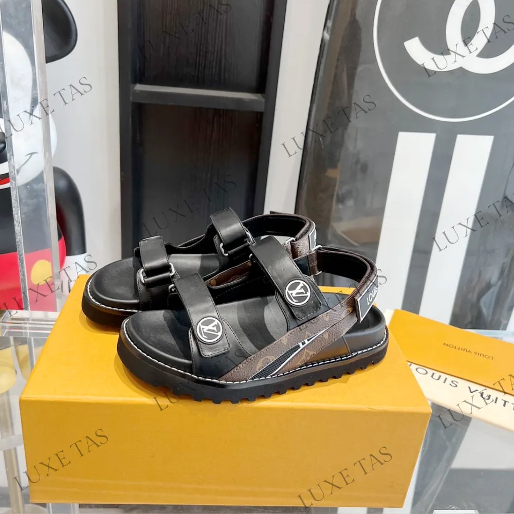 Paseo Flat Comfort Sandal Noir Designer Slides & Sandals for Women D'orsay Shoes Flats