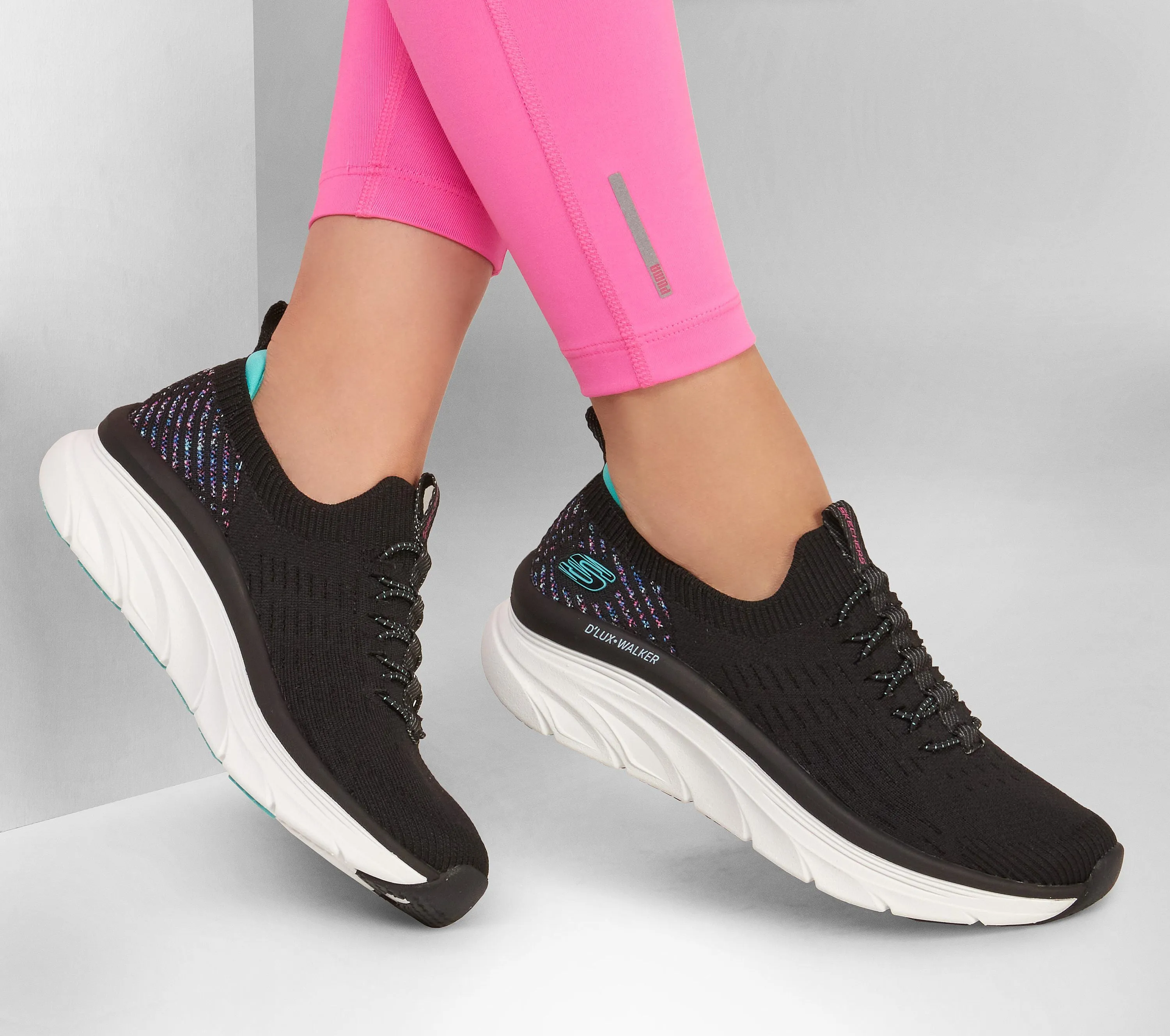 Basketball Shoes To Color Skechers Women's D'lux Walker Star Stunner Sneaker