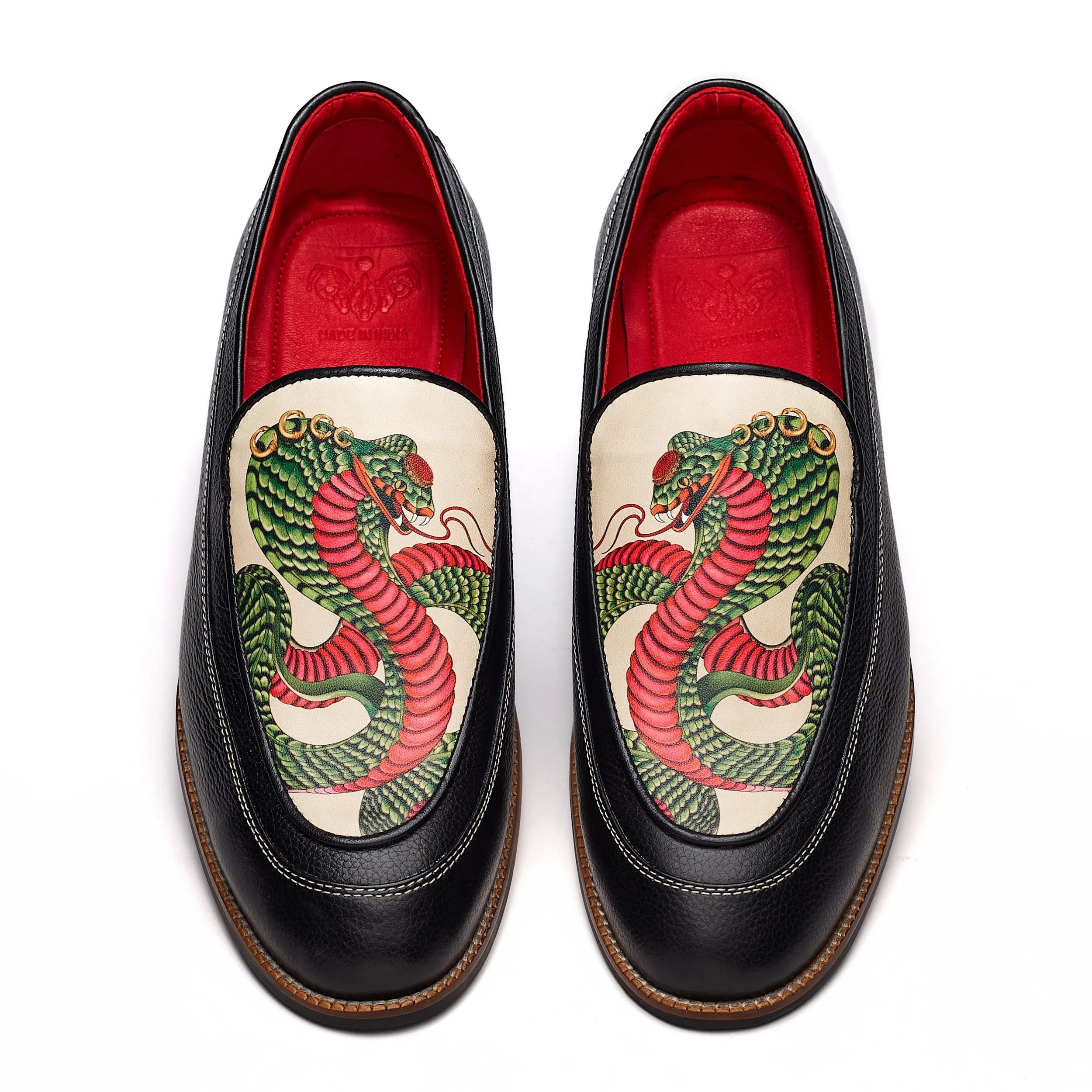 Ruched Loafers  (Naag)  The Mystical Serpent Loafers Men