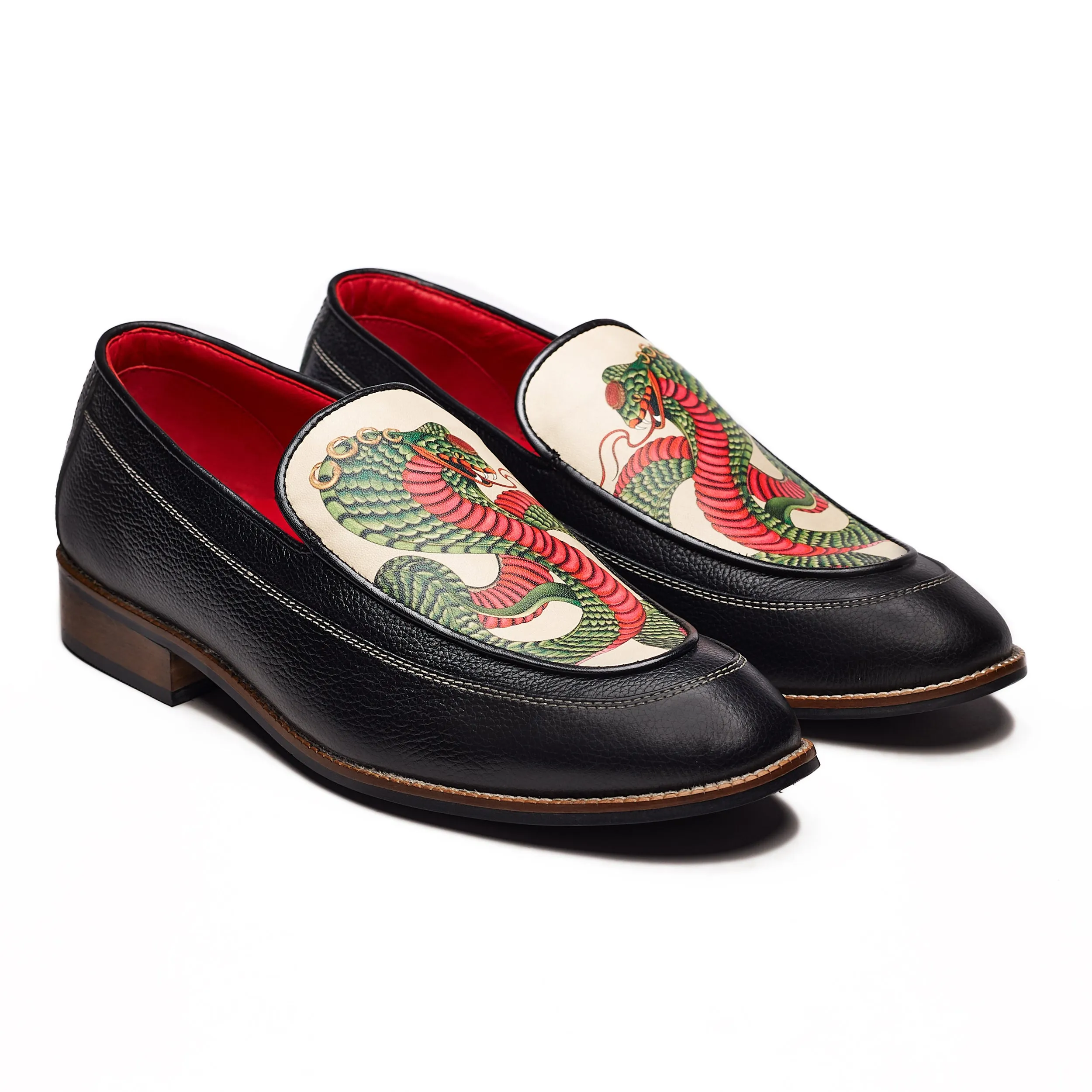 Sparkly Loafers  (Naag)  The Mystical Serpent Loafers Men