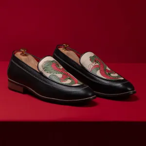  (Naag)  The Mystical Serpent Loafers Men Pointed Toe Loafers Platform