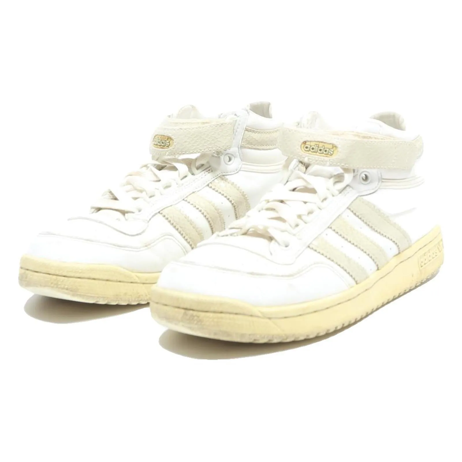 Adidas Soccer Indoor Shoes ADIDAS Hoops Mens High Top Trainers White Leather UK 6.5 Classic Sports Style