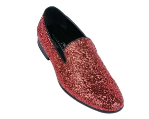 Slippers With Name Red Sparkle Slip On Men's Shoes