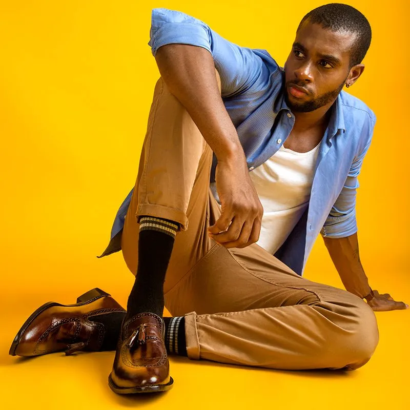 Men's Tassel Loafer Leather Shoes Ermenegildo Zegna Penny Loafers