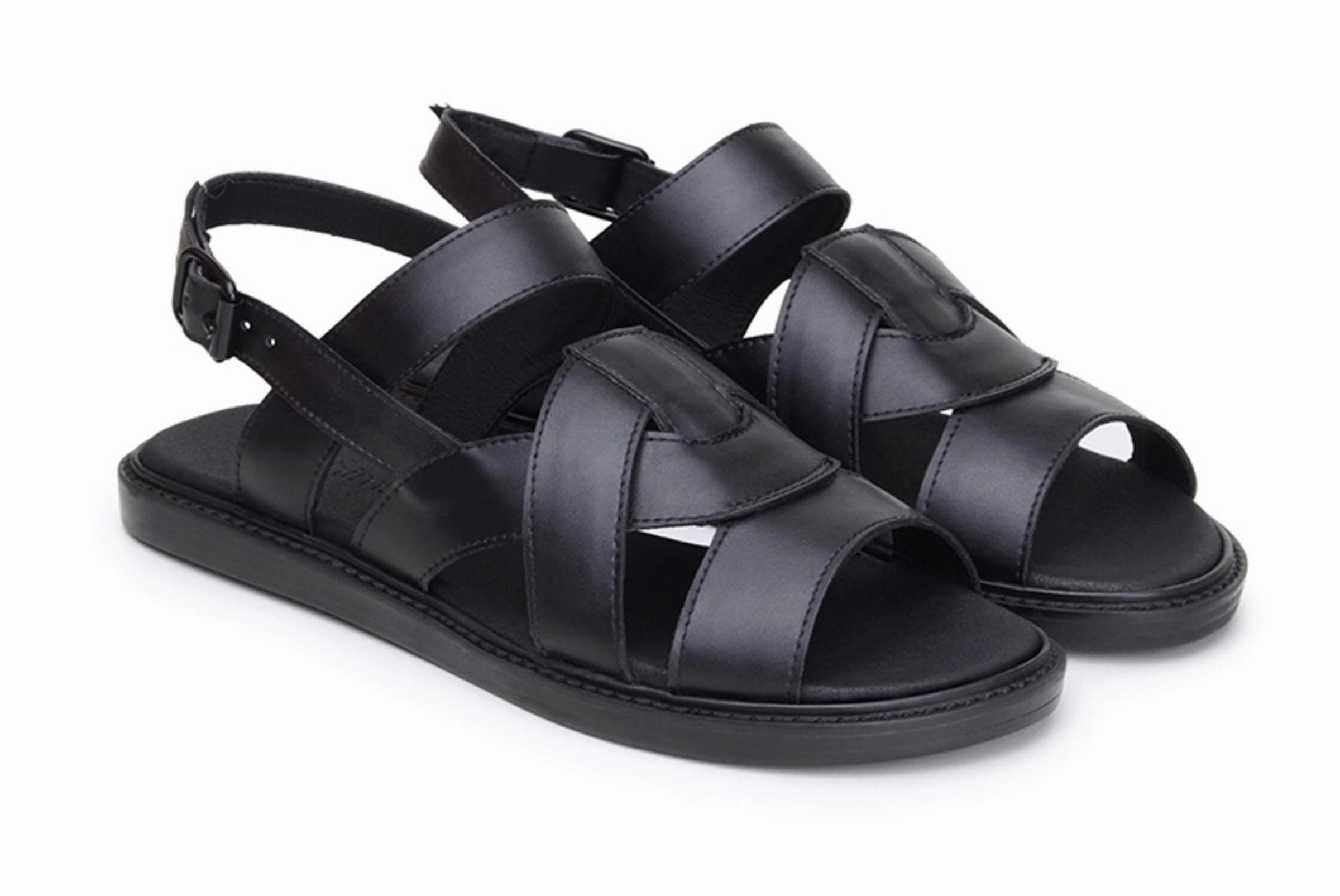 'Camila' vegan-leather sandal by Ahimsa Shoes - black Different Types Of Sandals