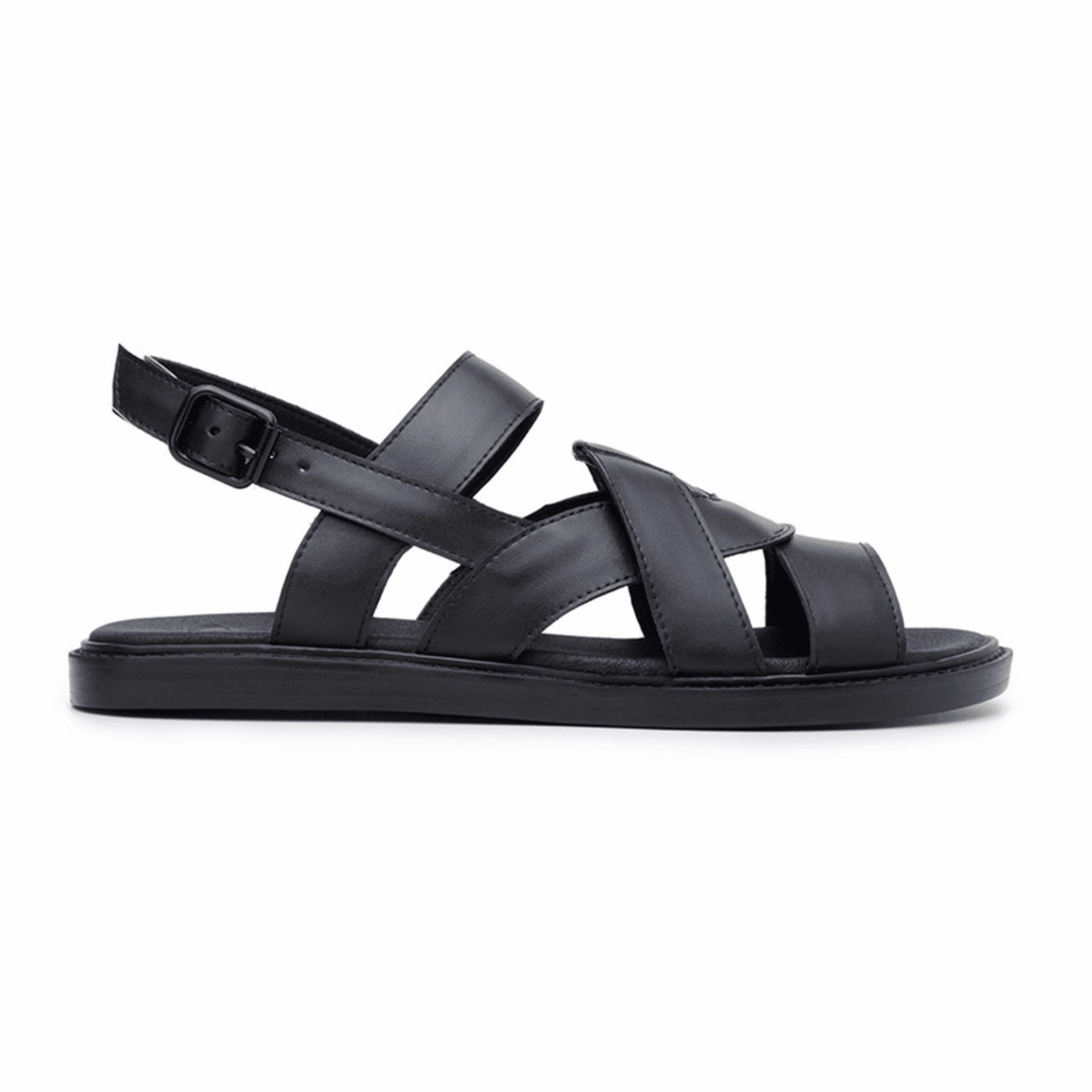 'Camila' vegan-leather sandal by Ahimsa Shoes - black Sandals Of The 90s