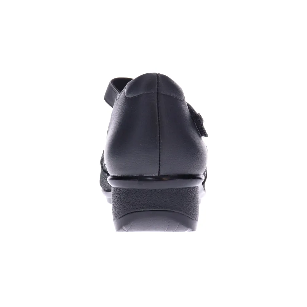 Revere Osaka Black Lizard Mary Jane Shoe (Women's) Dress Comfort Shoes