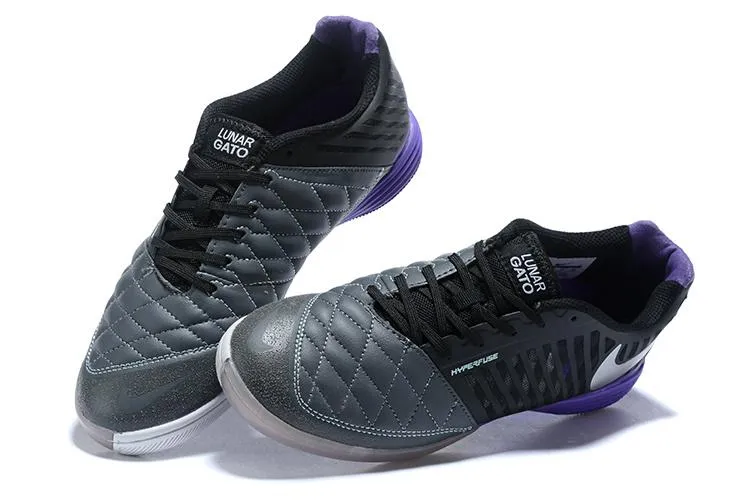 Nike Sneakers Shoes Nike Lunar Gato II IC Soccers Cleats Shoes Purple Black