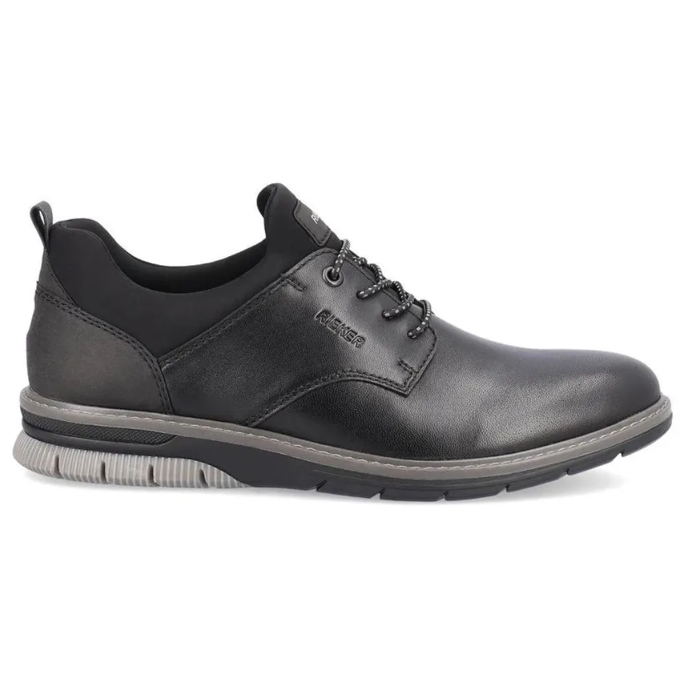 Rieker Dustin 54 Black Shoe (Men's) Casual Smart Shoes