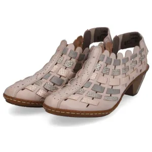 Rieker Sina 78 Clay/Lightrose Leather Heel (Women's) 3e Dress Shoes