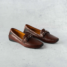 Tassel Leather Loafers Robert Zur - Twisted Galaxy - Luggage