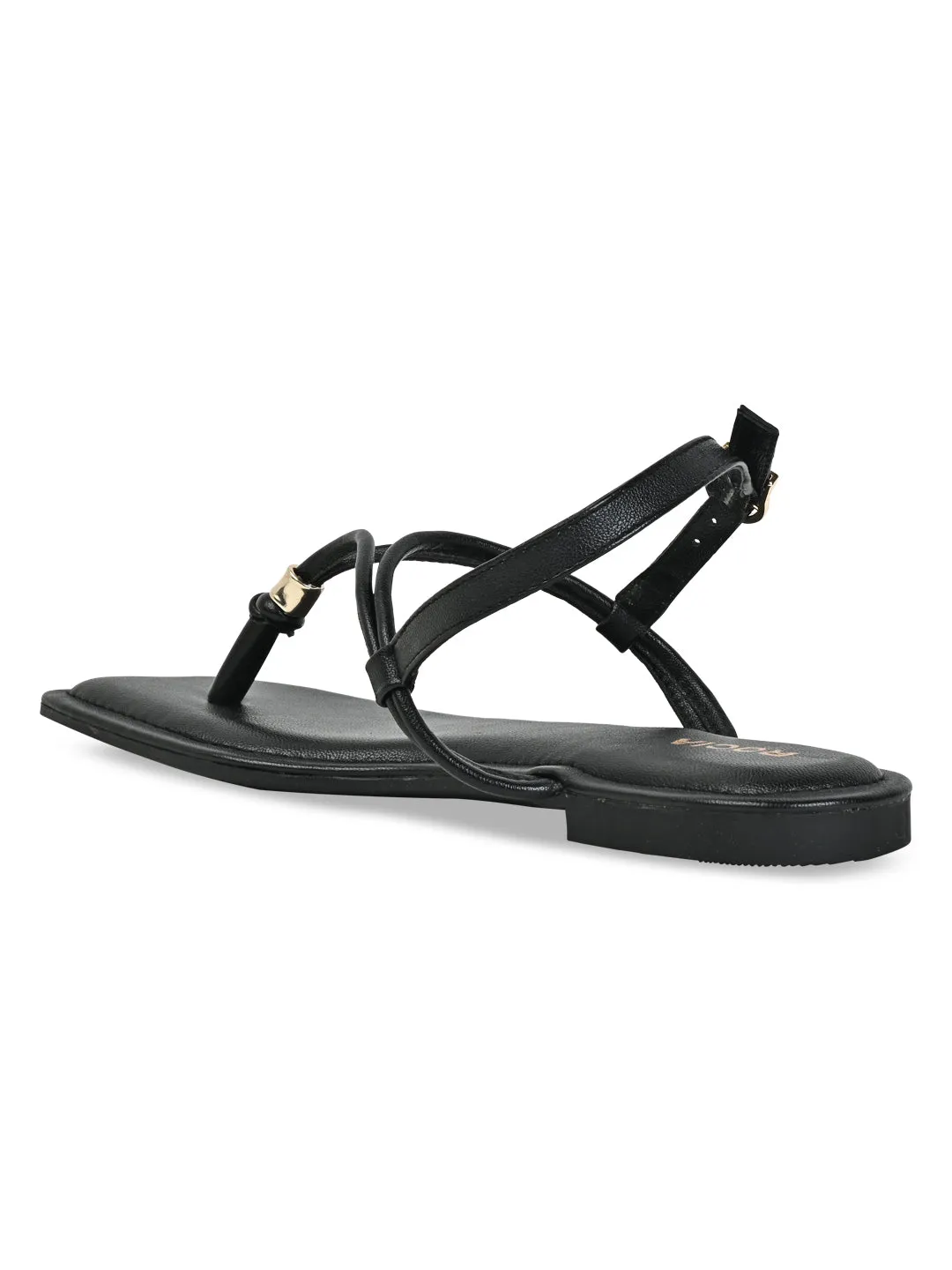 Best Shoes For Flat Feet For Work Rocia By Regal Black Women Casual Flat Sandals