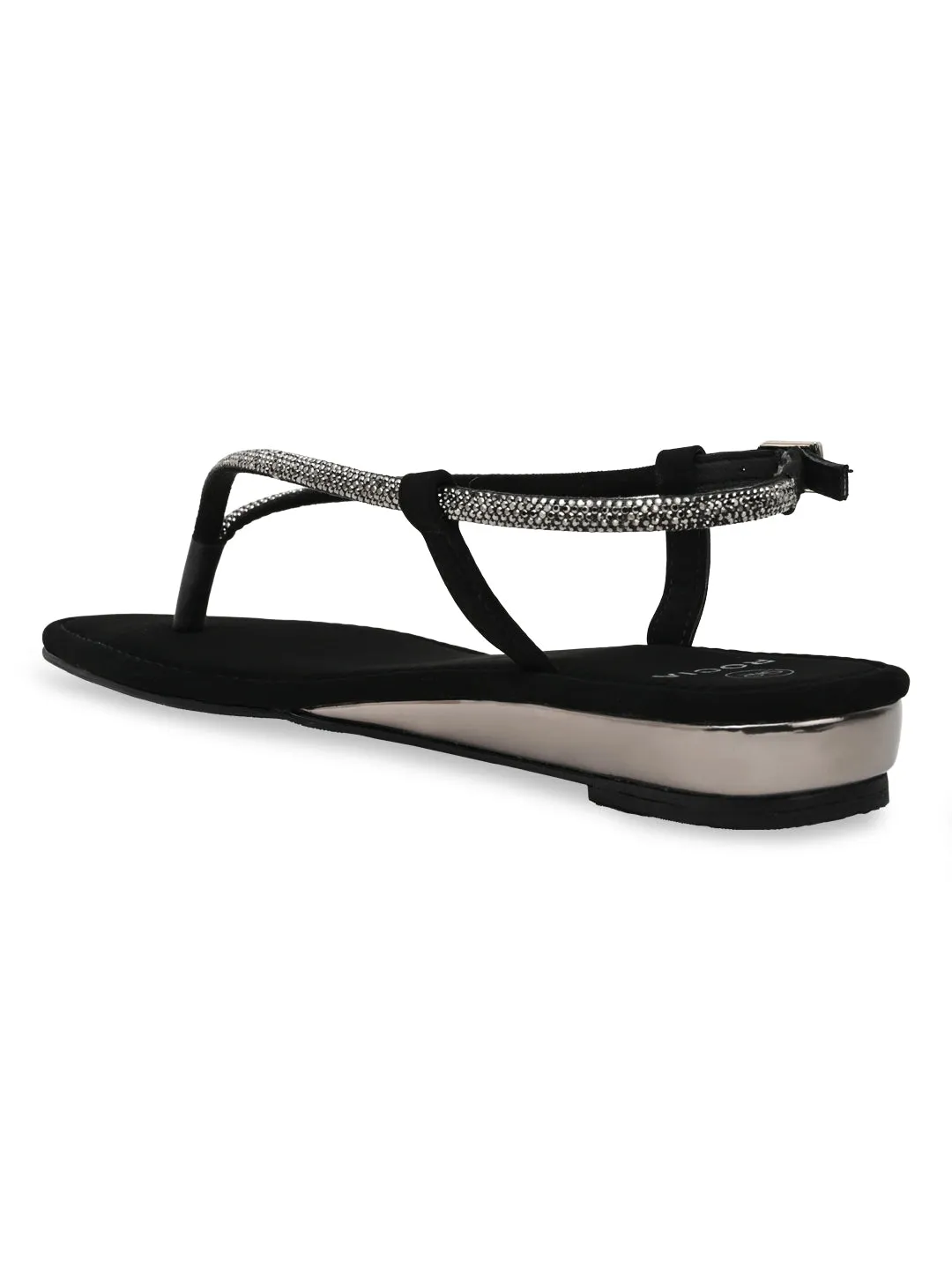Rocia By Regal Black Women Diamond Thong Flat Sandals Sophia Webster Flat Shoes