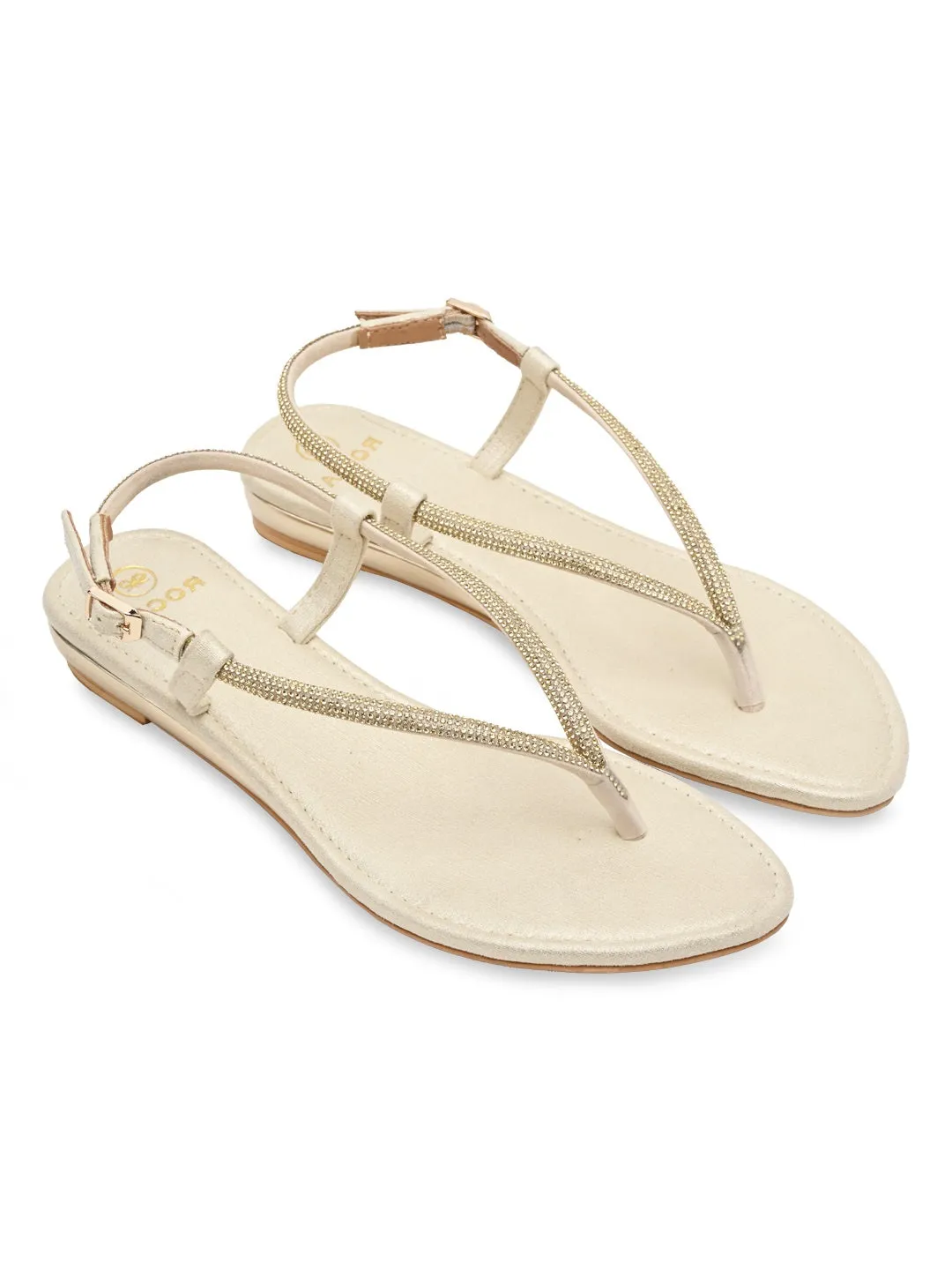 Rocia By Regal Gold Women Diamond Thong Flat Sandals Running Shoes Flat Feet Uk