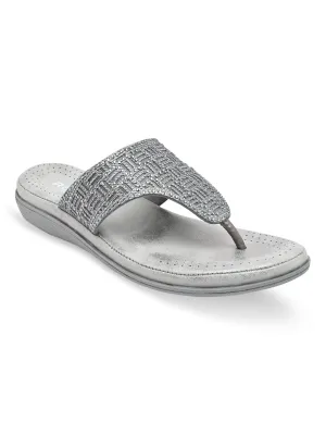 Rocia By Regal Gun Metal Women Comfort Embellished Flats Lucky Shoes Flats