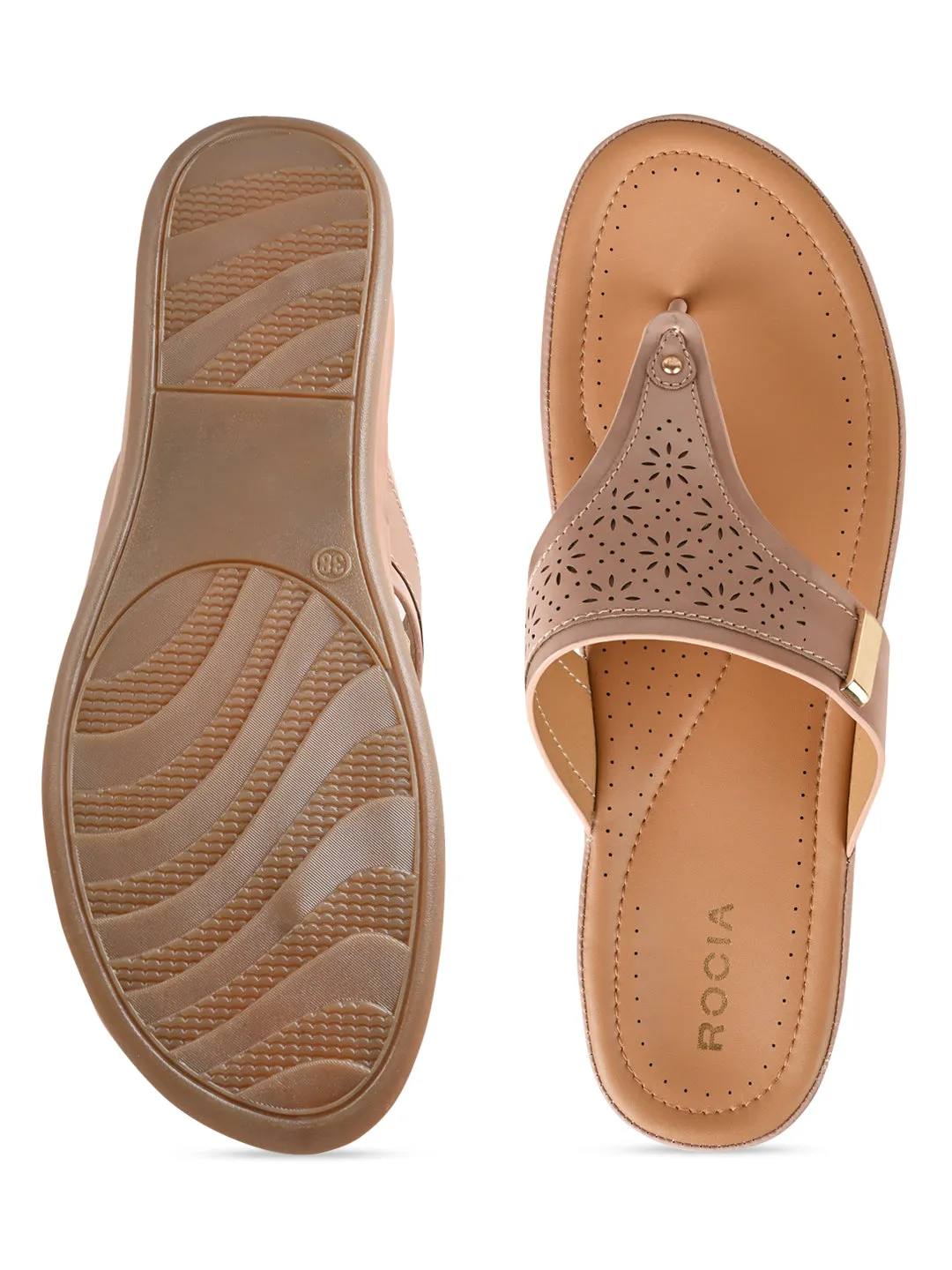 Flat Shoes Cause Foot Pain Rocia By Regal Pink Women Laser Cut Comfort Flats