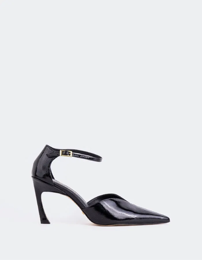 Rozana Black Naplack High Heels Work