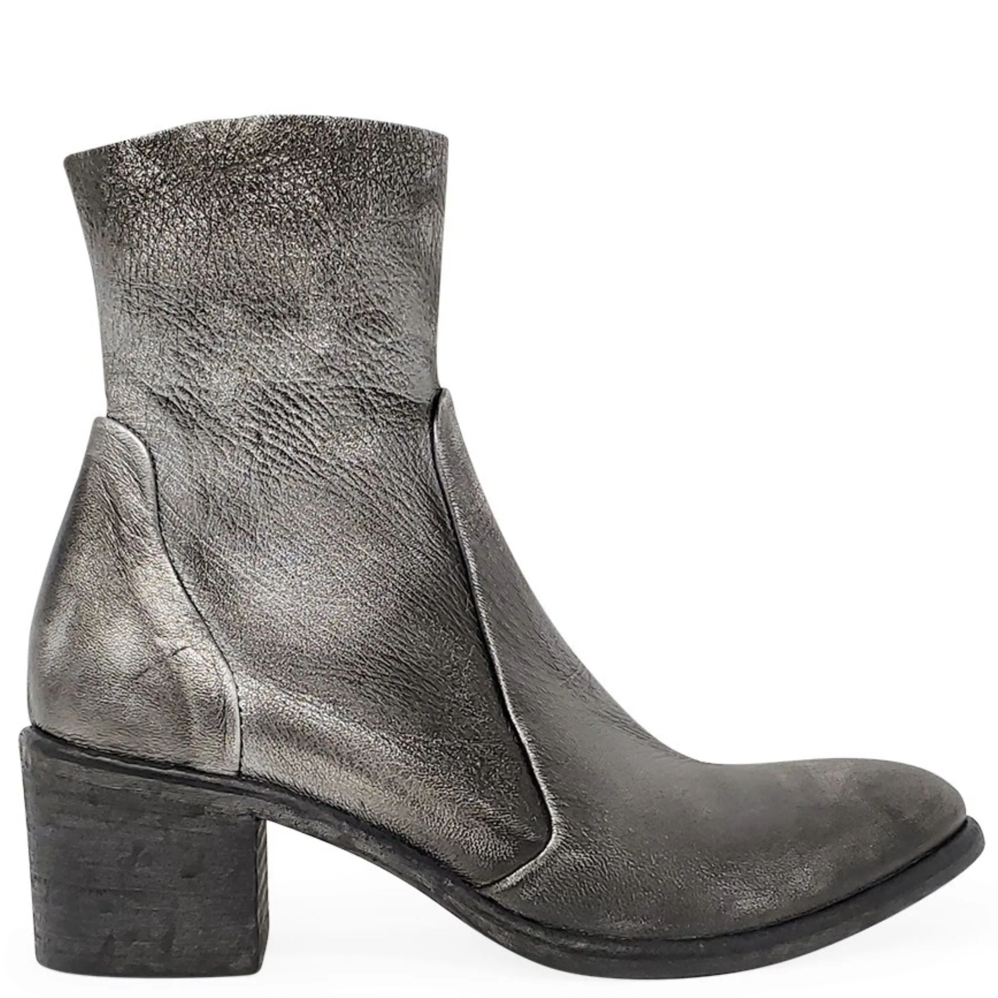 Buffalo Platform Boots Antique Silver Leather Ankle Boot