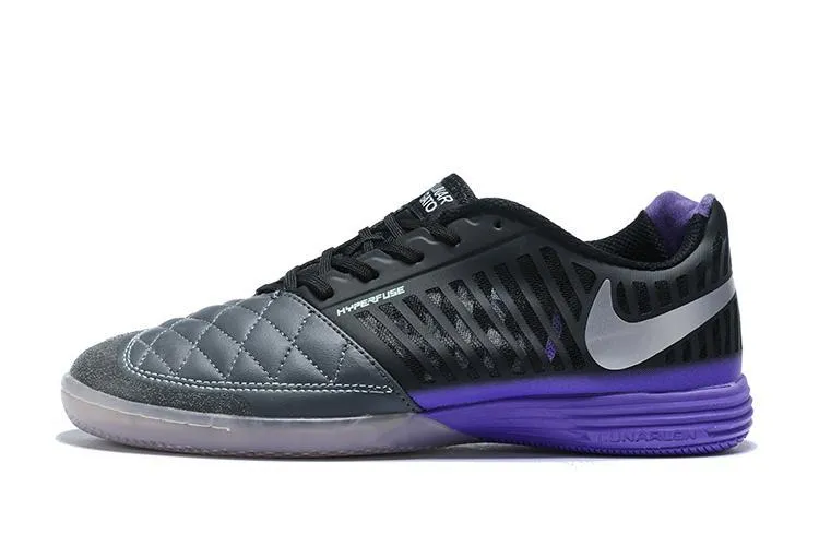 Nike Shoes With Nike On The Back Nike Lunar Gato II IC Soccers Cleats Shoes Purple Black