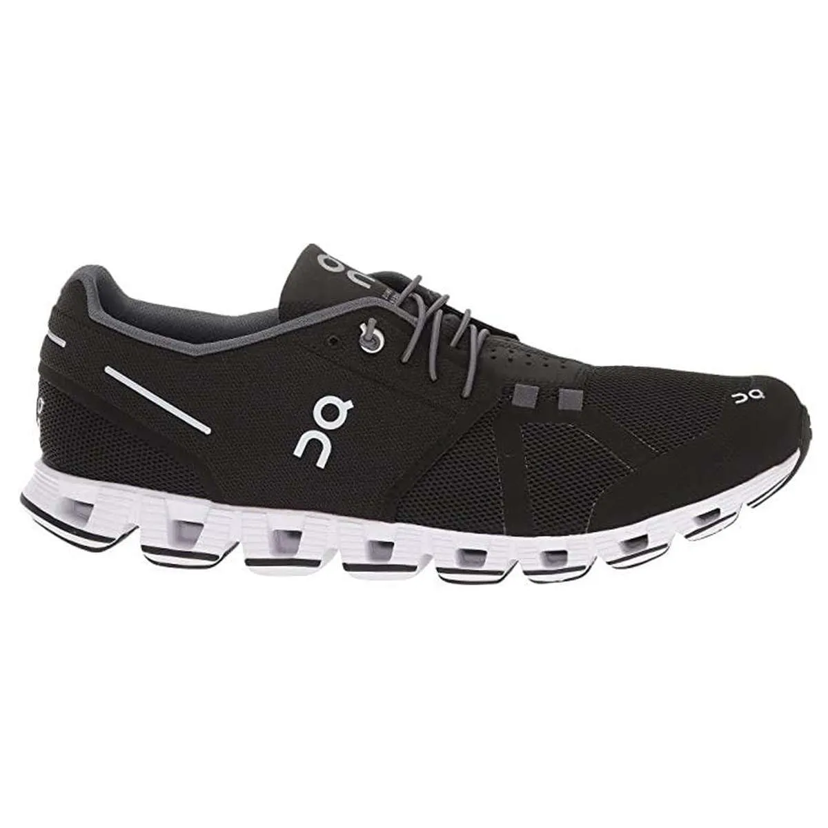 Long Distance Running Shoes For Wide Feet On Cloud Black White Men's Mesh Running Shoes