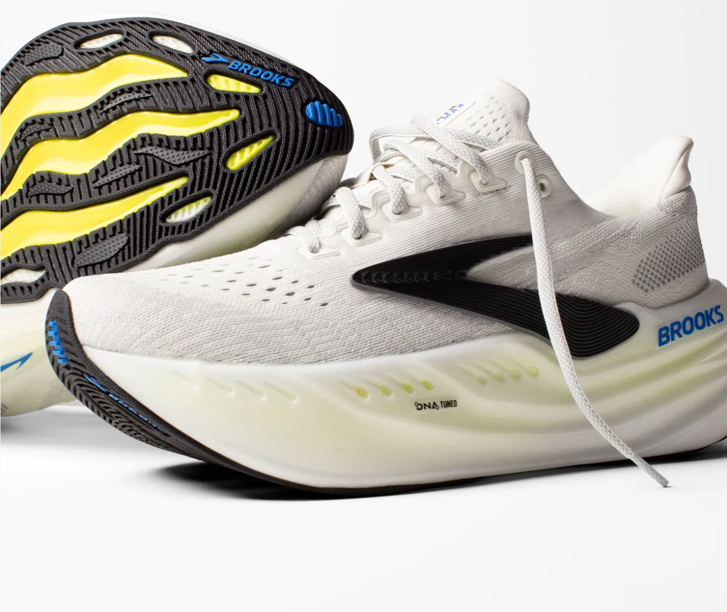 Brooks Mens Glycerin Max- Grey/Black/Nightlife  (1104471D099) High Foot Arch Running Shoes