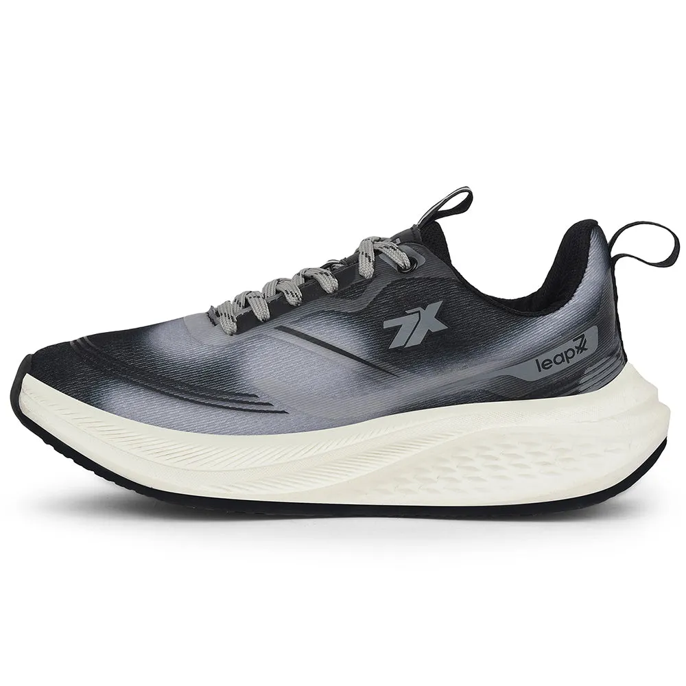 Leap7x Dark Grey Sports Lacing Running Shoes For Men BESTIO-1E By Liberty Cushion Running Shoes