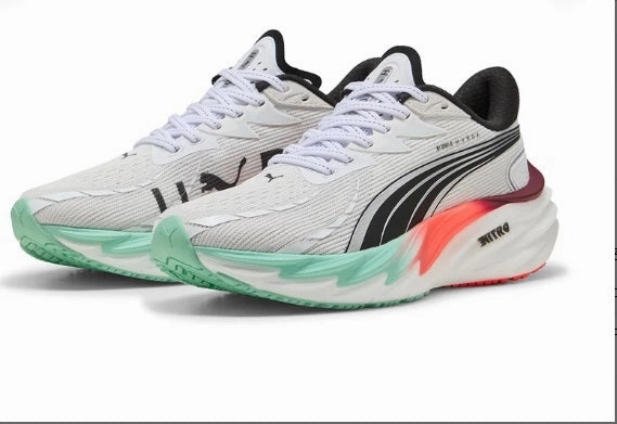 Best Running Shoes For Knees Puma Velocity Nitro Hyrox Women's Running Shoe White Mint Red