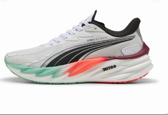 Shoes That Track Running Puma Velocity Nitro Hyrox Women's Running Shoe White Mint Red