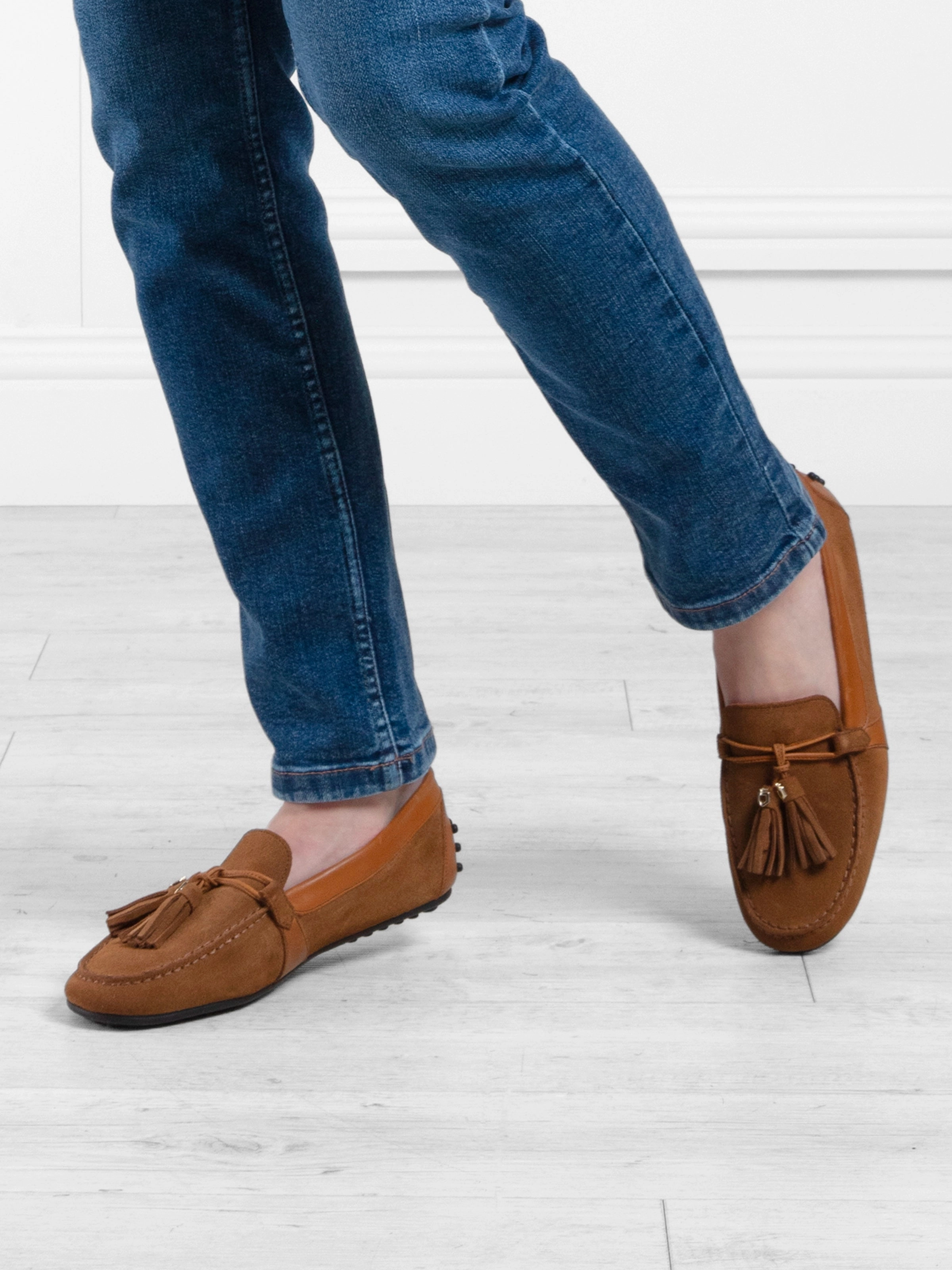Rutland - Tan Skirts With Loafers