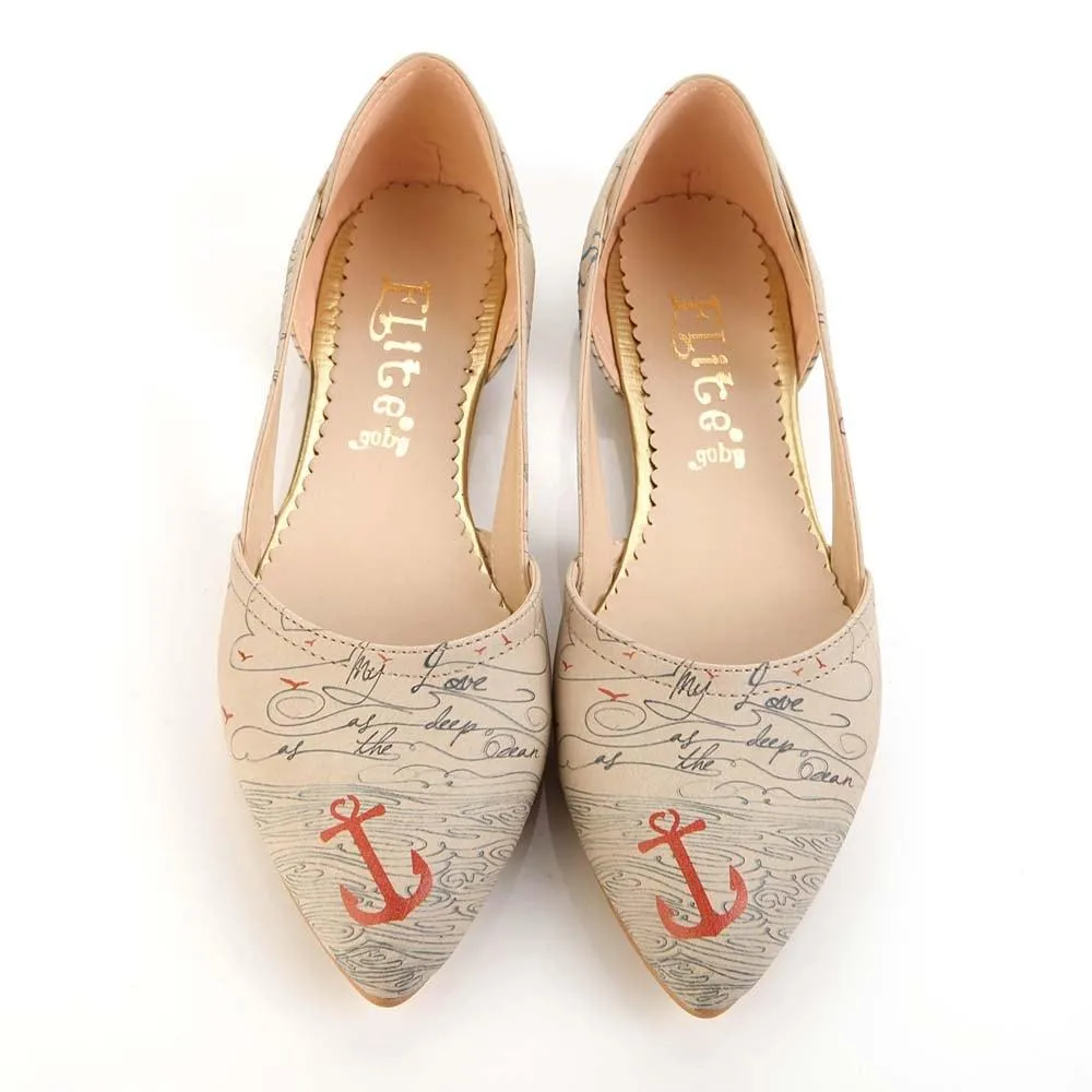 Sailor Ballerinas Shoes OMR7007 Shoes Flats Wide