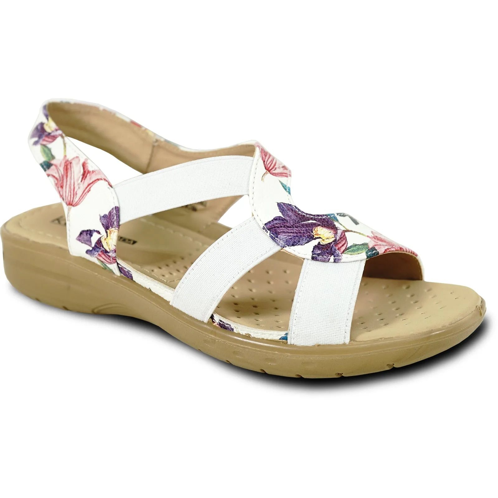 kozi Women Sandal OY3132 Comfort Wedge Sandal Flower Jelly Sandals 80s