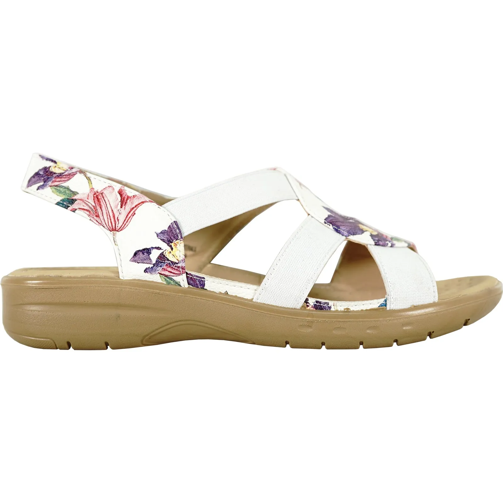 kozi Women Sandal OY3132 Comfort Wedge Sandal Flower Huarache Sandals With Arch Support