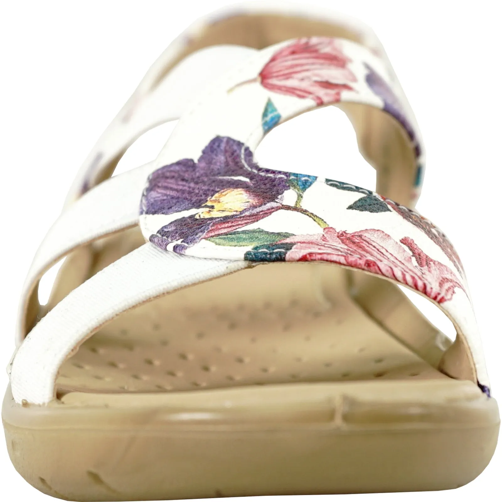 kozi Women Sandal OY3132 Comfort Wedge Sandal Flower Sandals For Wide Width
