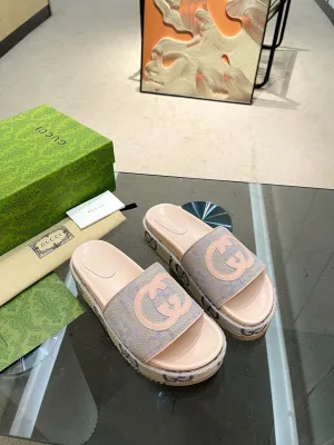 SE1127 Women's Jumbo GG Platfor Slide Sandal / Size5-12 Sandals Grande Antigua Resort & Spa