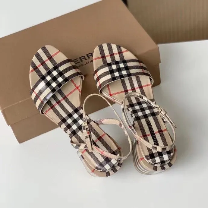 SE873 BUR Vintage Check Patent Leather Sandals / Size5-8 Closed Toe Platform Sandals