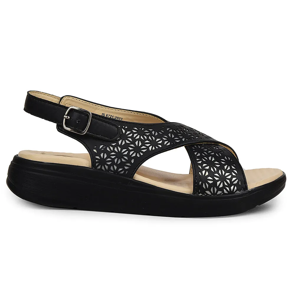 Healers Black Casual Sandal For Women ZUBIE-7E By Liberty Korkers Sandals
